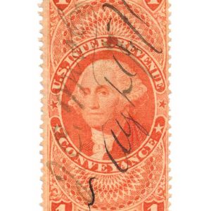 R66C $1.00 Conveyance first issue revenue stamp