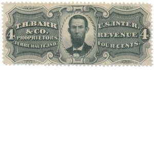 RS27a T. H. Barr & Co. 4c black XF