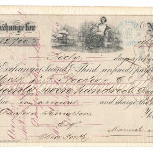 R23c, R77c on 1866 Incoming Foreign Bill of Exchange, Nuevitas, Cuba - Image 3
