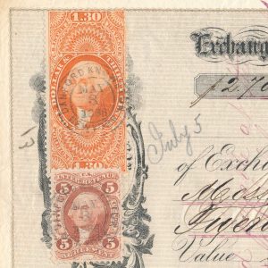 R23c, R77c on 1866 Incoming Foreign Bill of Exchange, Nuevitas, Cuba - Image 4