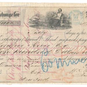 R63c on 1866 Incoming Foreign Bill of Exchange, Nuevitas, Cuba - Image 2