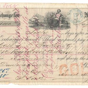 R63c on 1866 Incoming Foreign Bill of Exchange, Nuevitas, Cuba - Image 2