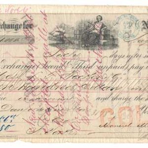 R63c on 1866 Incoming Foreign Bill of Exchange, Nuevitas, Cuba