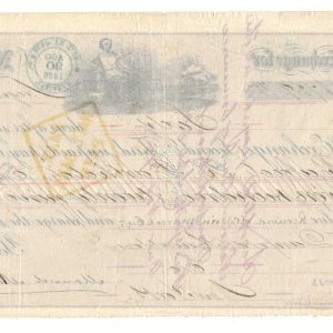 R53c on 1866 Incoming Foreign Bill of Exchange, Nuevitas, Cuba - Image 2