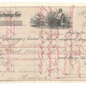R24c, R65c on 1867 Incoming Foreign Bill of Exchange, Nuevitas, Cuba