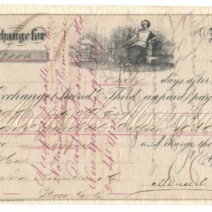 R34c, R70c on 1867 Incoming Foreign Bill of Exchange, Nuevitas, Cuba - Image 2