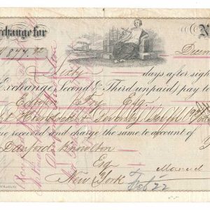 R24c, R53c on 1865 Incoming Foreign Bill of Exchange, Nuevitas, Cuba - Image 2