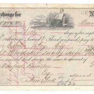 R24c, R53c on 1865 Incoming Foreign Bill of Exchange, Nuevitas, Cuba