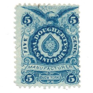 RU4b A. Dougherty Playing Card Stamp