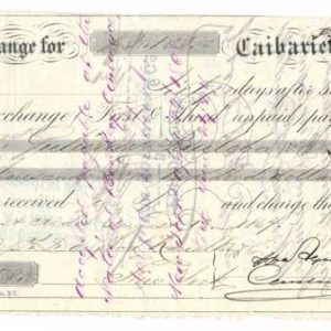 R27c, R68c on 1868 Incoming Foreign Bill of Exchange (second), Caibarien, Cuba