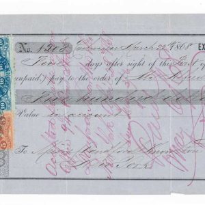 R27c, R34c on 1868 Incoming Foreign Bill of Exchange, Caibarien, Cuba - Image 2