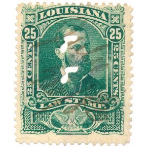 25c 1880 Louisiana Law Stamp
