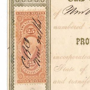 R44c on Provincial Gold Mining Co. stock certificate - Image 3