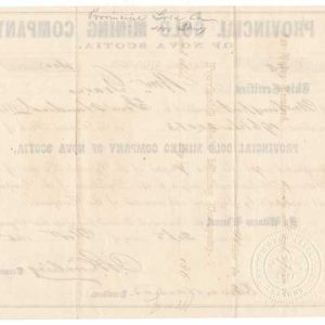 R44c on Provincial Gold Mining Co. stock certificate - Image 4