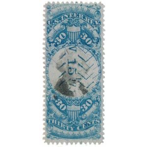 R113 30c Second Issue Revenue Stamp