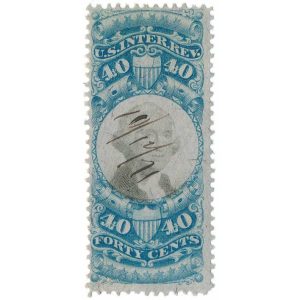 R114 40c Second Issue Revenue Stamp