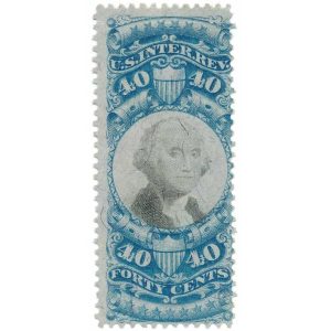 R114 40c Second Issue Revenue Stamp