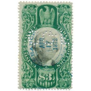 R147 $3 Third Issue,  C.G. Franklyn Cunard Steamship Line cancel