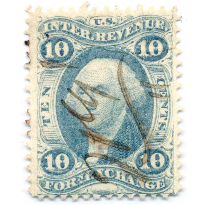 R35ce 10 cent First issue, Foreign Exchange Ultramarine
