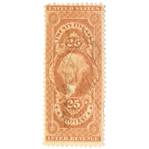 R49c First Issue Protest embossed cancel