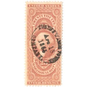 R50c First Issue Warehouse Receipt, Boston Water & Power SON cancel