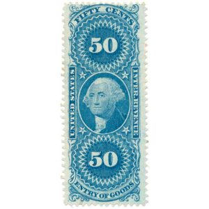 R55d First Issue Entry of Goods, Silk paper, Uncanceled GEM