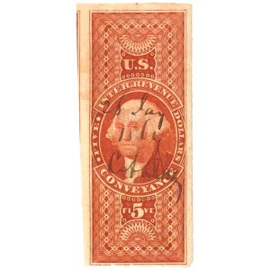 R89a Revenue Stamp Conveyance Imperforate