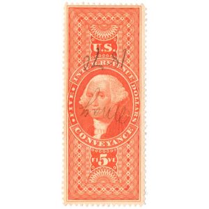 R89d First Issue Conveyance, Silk Paper
