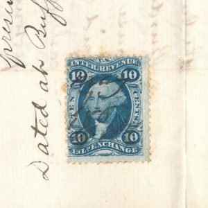 R36c on two-page Agreement between George W. Tifft and H. P. Burdick, Buffalo, NY, 1867 - Image 4