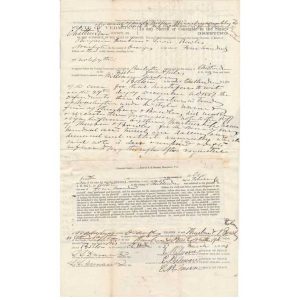 R60a Original Process on 1863 Chittendon Vermont writ, Benjamin Thurber & Lewis Bowles - Image 4