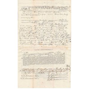 R60a Original Process on 1863 Chittendon Vermont writ, Benjamin Thurber & Lewis Bowles - Image 3