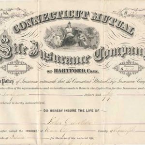 R44c on 1870 Connecticut Mutual Life Insurance Policy, Nathan Cadwallader