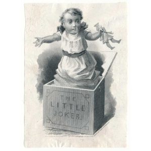 A. Dougherty Playing Card Joker Die Proof ABNCo. + playing card
