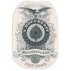 A. Dougherty Playing Card Back Die Proof ABNCo.