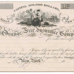 The Orange Fire Insurance Company Note, Proof on India, 1825 - Image 5