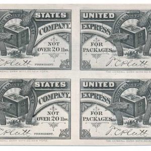 9CF1 United States Express Co. Complimentary Frank PROOF BLOCK