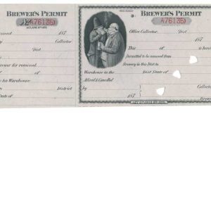 The Smokers Die Proof, BEP, with matching Tax Paid Brewer's Permit 1872 - Image 2