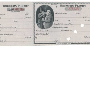 The Smokers Die Proof, BEP, with matching Tax Paid Brewer's Permit 1872 - Image 3