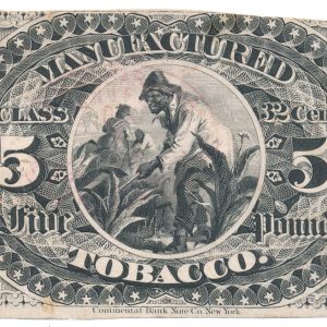 TF9 Manufactured Tobacco Stamp, Series of 1868, 5 pound - Image 2
