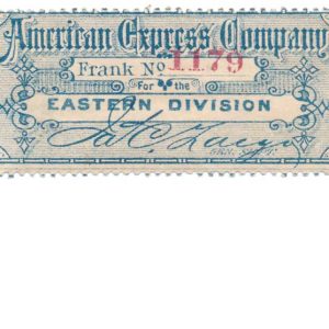American Express Co. Complimentary Frank 1880