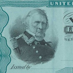 Series of 1878 Wholesale Liquor Dealer stamp, Winfield Scott - Image 2