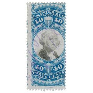 R114 40c Second Issue Revenue Stamp