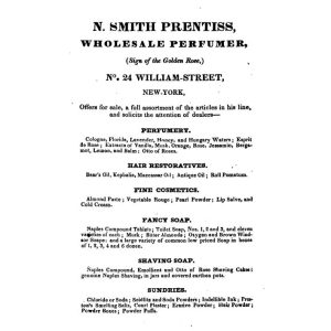 N. Smith Prentiss, Wholesale Perfumer, NY, Bear's Oil label proof 1832 - Image 6