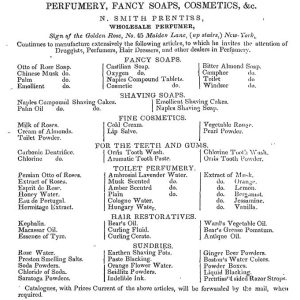 N. Smith Prentiss, Wholesale Perfumer, NY, Bear's Oil label proof 1832 - Image 7
