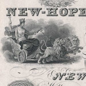 New-Hope Delaware Bridge Co. NJ-PA Treasury Note Proof, 1823-1824 - Image 3