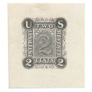 RN-A1 Revenue Stamped Paper Die Proof Type A