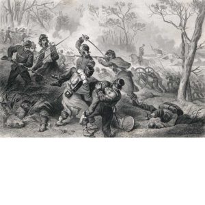 F.O.C. Darley, Engraving, Death of Col. Baker, 1862