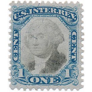 R103 1c Second Issue Revenue Stamp