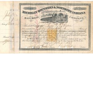RN-T4 Michigan Southern & Northern Indiana Stock Certificate - Image 2