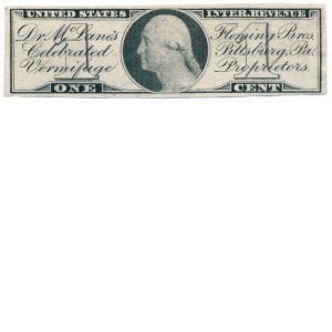 RS88a Fleming Brothers Vermifuge Medicine Stamp, Pittsburgh